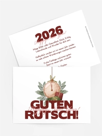 Neujahrskarte Silvester Stunde
