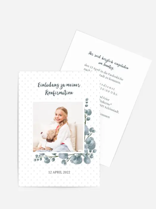 Einladungskarte Konfirmation Frische