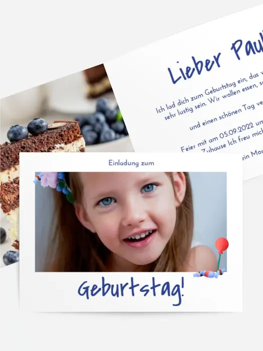 Geburtstagseinladung Besten Wünsche!