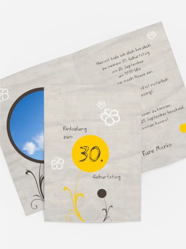 Einladungskarte Fantasyflower 30 Foto Einladungskarte Fantasyflower 30 Foto