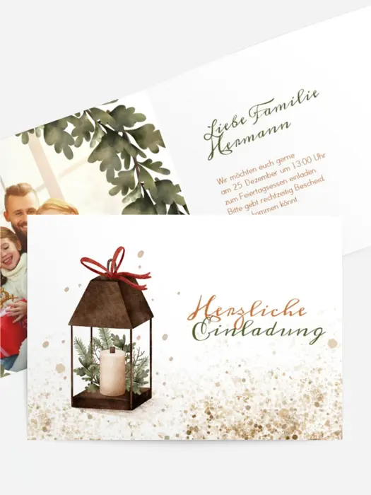 Einladung Weihnachten Weihnachtskerze Einladung Weihnachten Weihnachtskerze