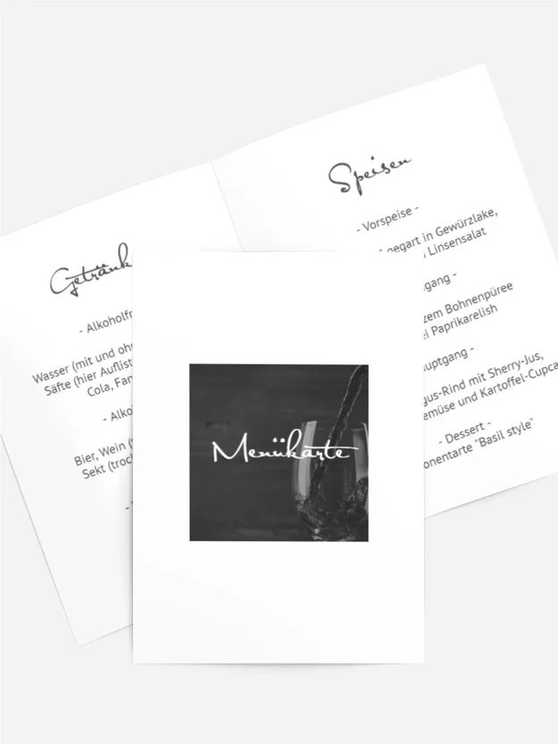 Menükarte Geburtstag Fotofront
