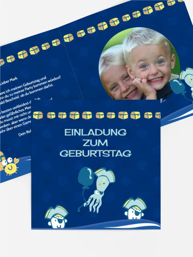 Geburtstagseinladung Piratenabenteuer Foto