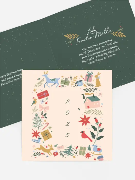 Einladung Weihnachten Weihnachtsdekorationen