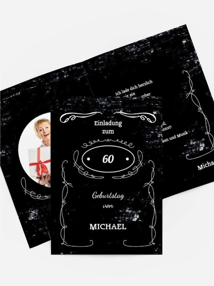 Geburtstagseinladung 60 Jackcard Foto