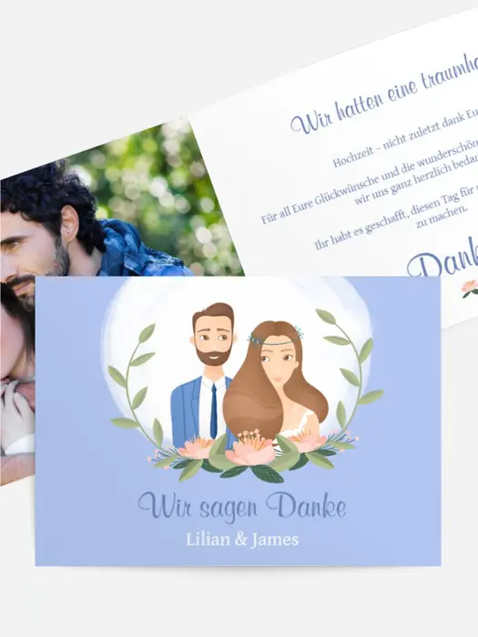 Dankeskarte Hochzeit "Traumpaar"