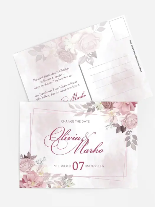 Change the Date Rosa Umarmungen