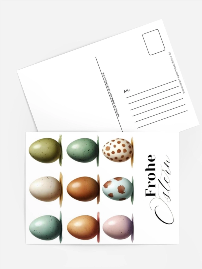 „Osterkarte Pastell-Eier – Elegante Grüße zu Ostern“
