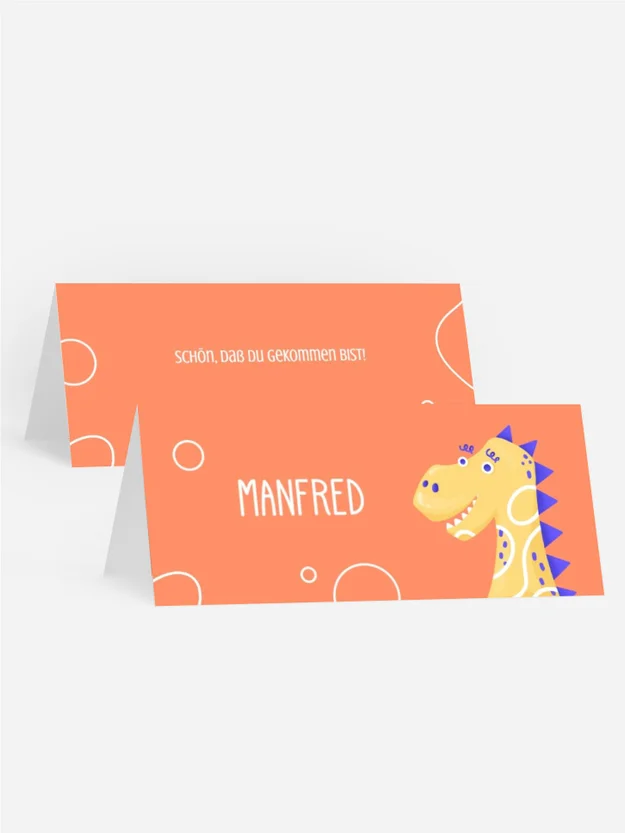 Tischkarte Geburtstag Dinoparty
