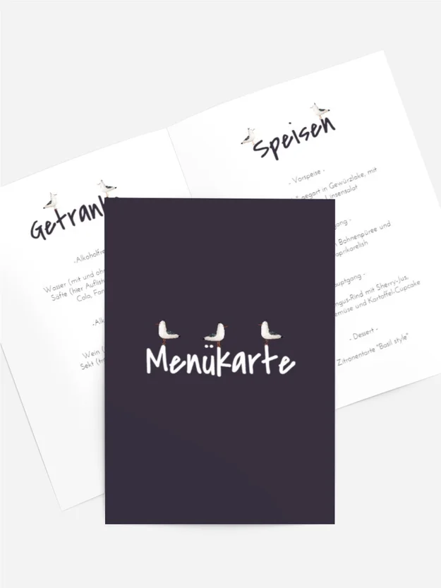 Menükarte Geburtstag Menükarte Geburtstag