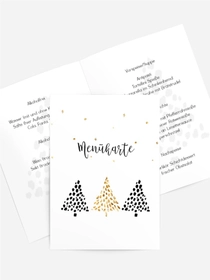 Menükarte Weihnachten Goldene Weihnachtsbäume Menükarte Weihnachten Goldene Weihnachtsbäume