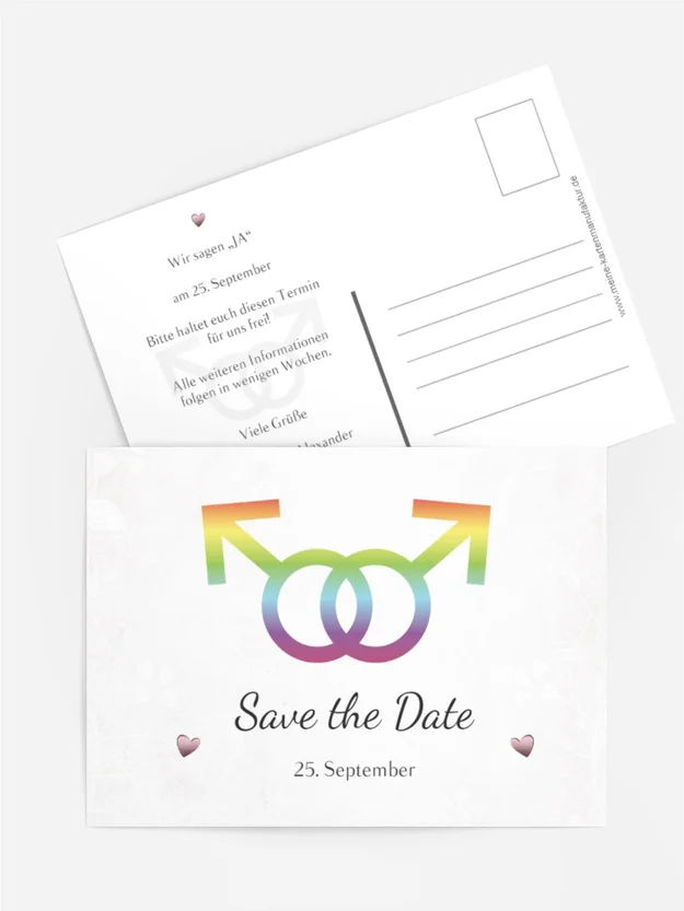 Save the Date Im Zeichen der Liebe - Männer