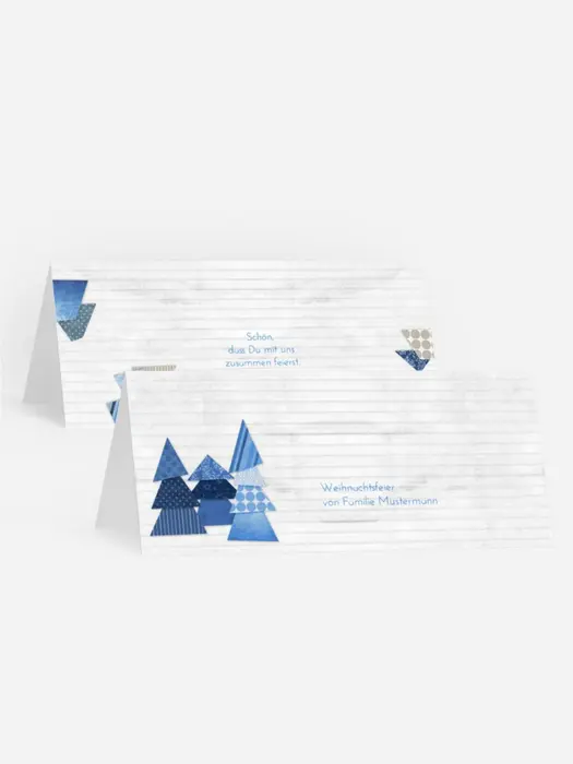 Tischkarte Weihnachten Schnipselbaum