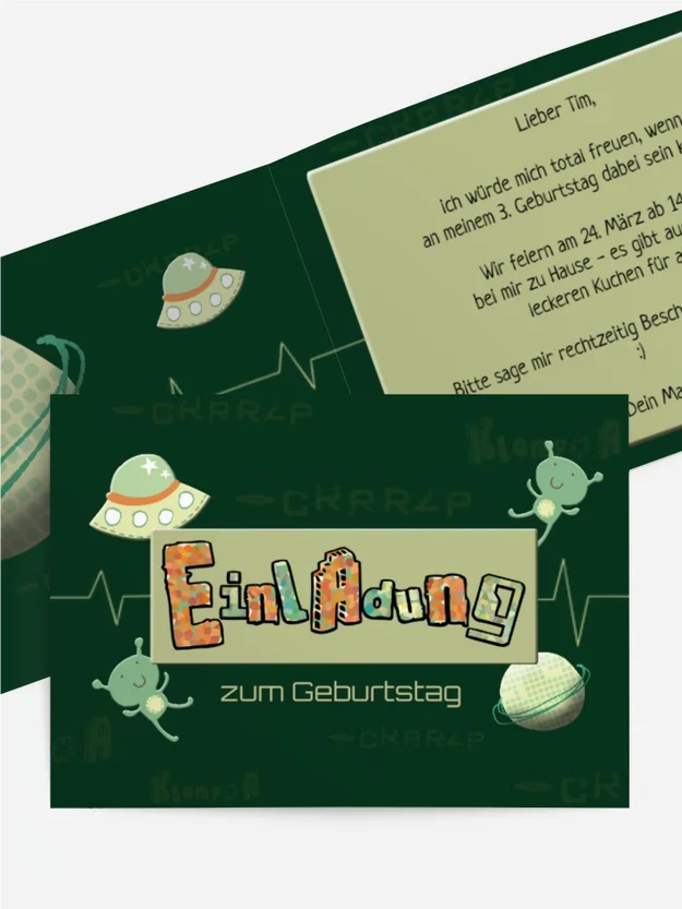 Geburtstagseinladung Up In Space