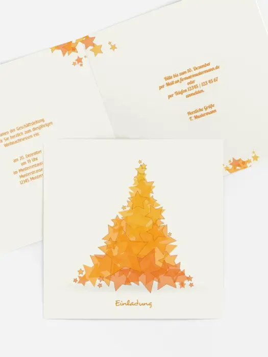 Weihnachts Einladungskarte geschäftlich Designerbaum