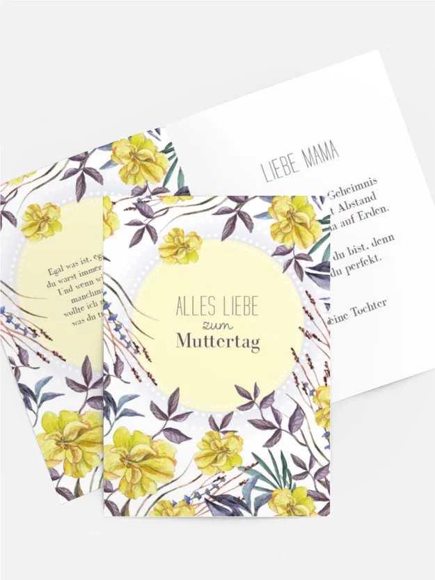 Karte für Muttertag Blumenwiese Karte für Muttertag Blumenwiese