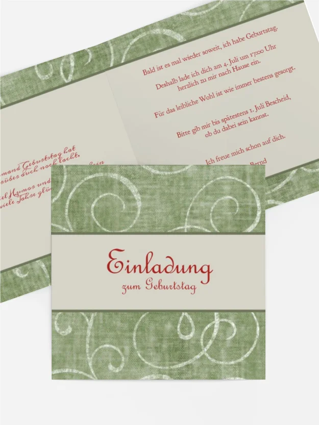 Geburtstagseinladungskarte Elegant