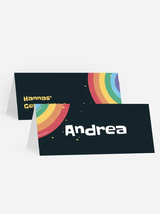 Tischkarte Geburtstag Regenbogen des Lebens Tischkarte Geburtstag Regenbogen des Lebens