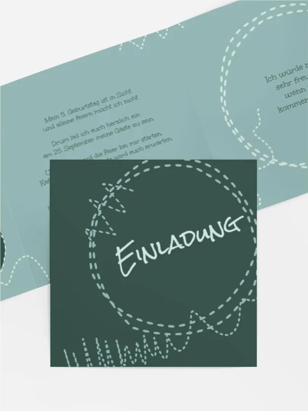 Kindergeburtstagseinladung "Flicken"