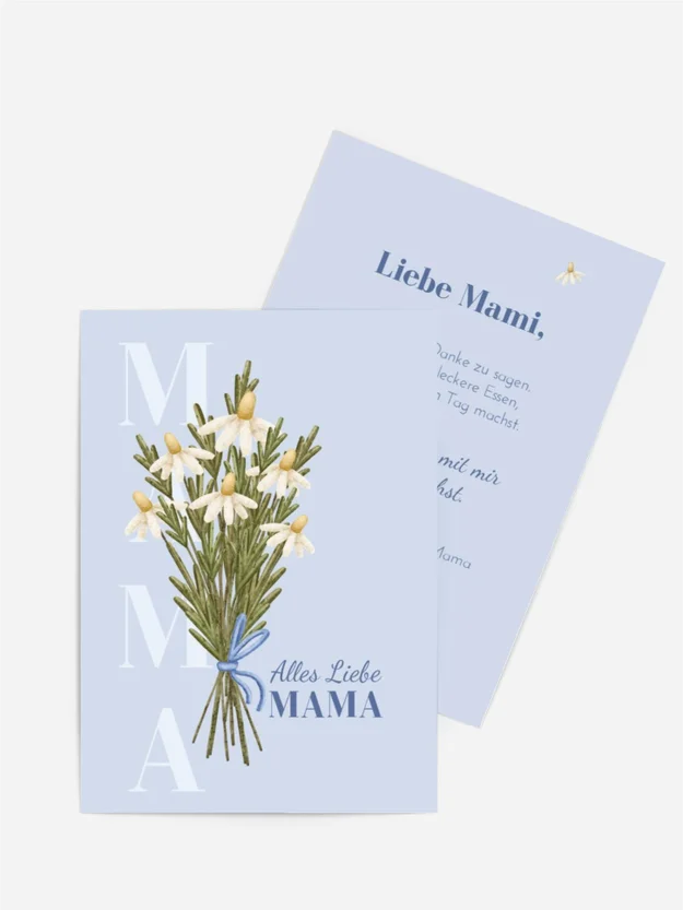 Grußkarte zum Muttertag Kamillenstrauß Grußkarte zum Muttertag Kamillenstrauß