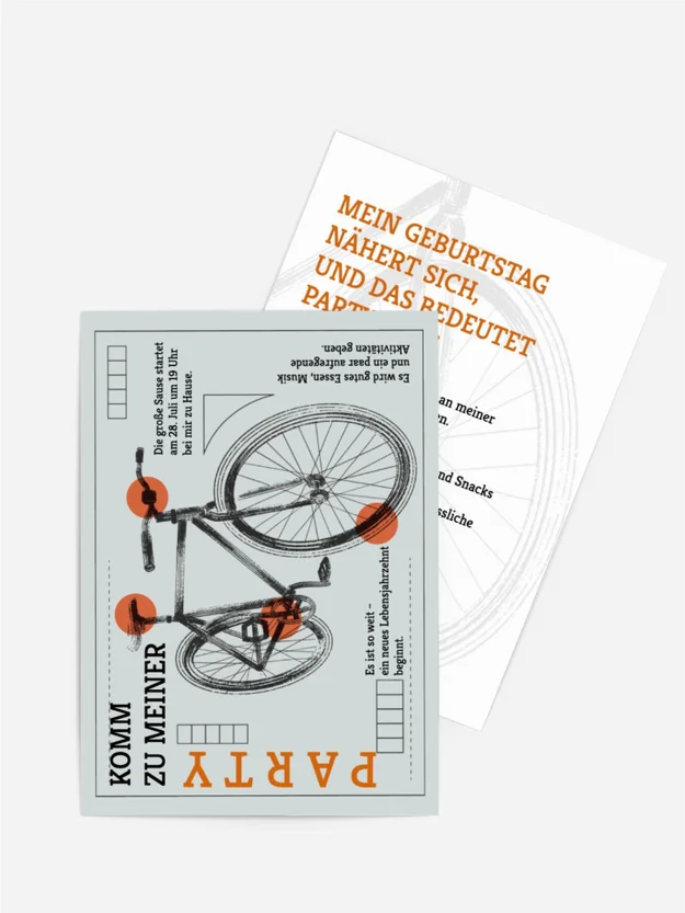 Geburtstagseinladung Radmarathon