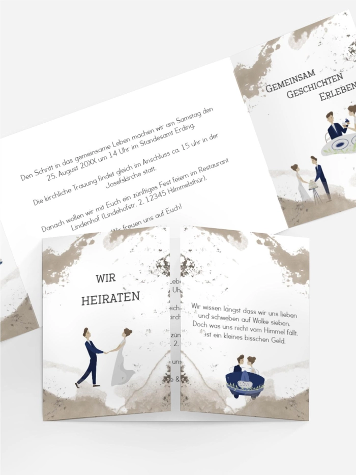 Hochzeitseinladung in Geschichte Hochzeitseinladung in Geschichte