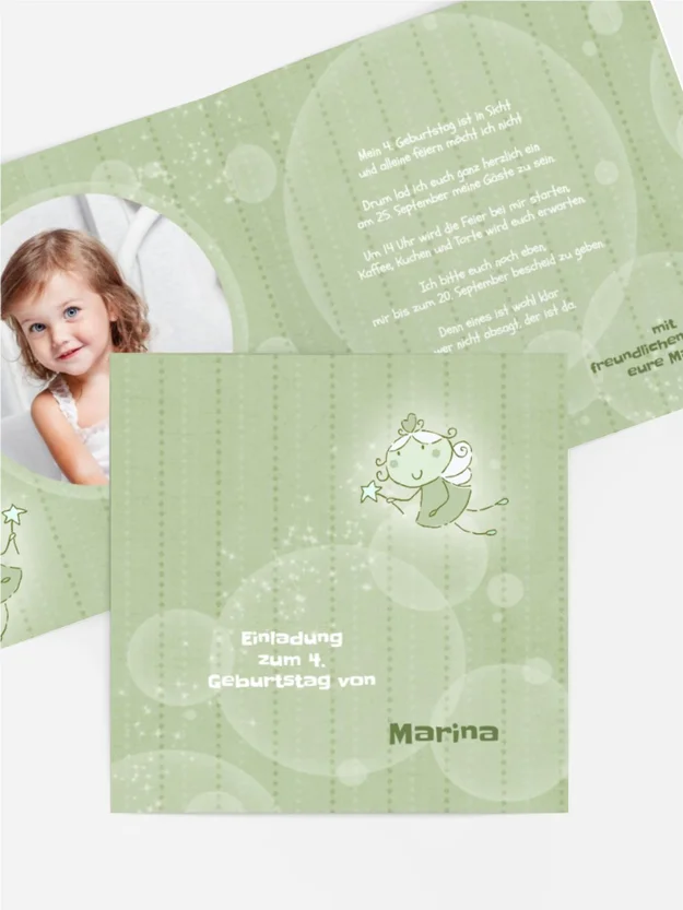 Einladungskarte magic bubbles Foto