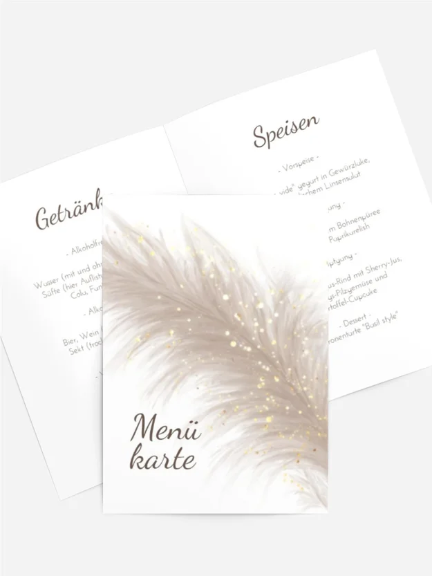 Menükarte Geburtstag Faumiges Jubiläum