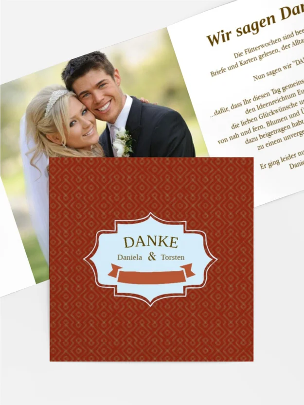 Dankeskarte Hochzeit "Harmonie"