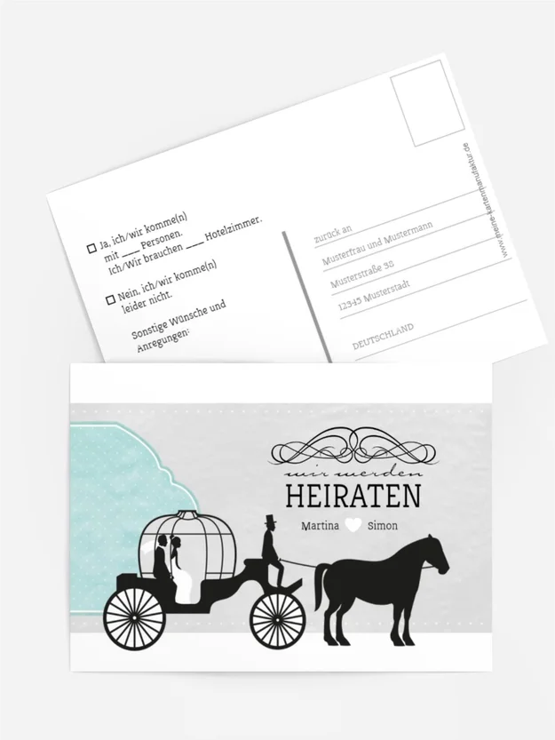 Antwortkarte Kutsche