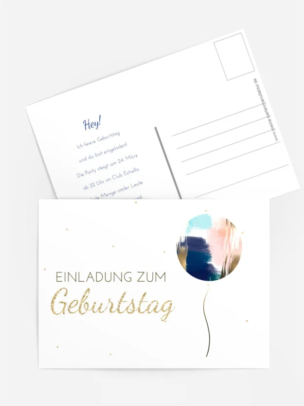 Geburtstagseinladung Abstrakter Ballon