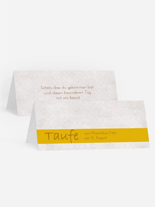 Taufe Tischkarte simply classic