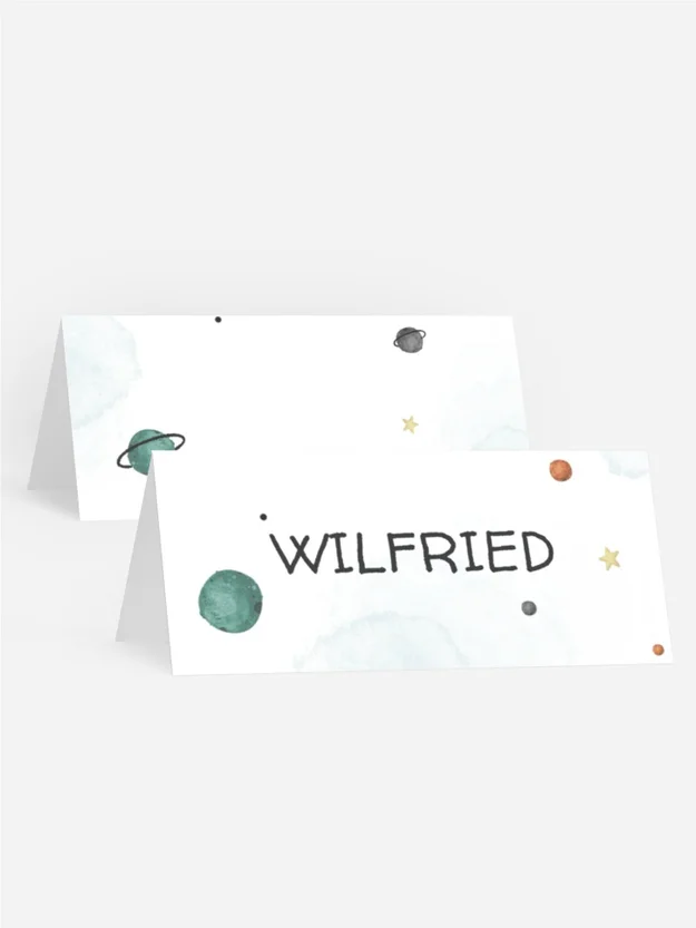 Tischkarte Geburtstag  Kosmonaut