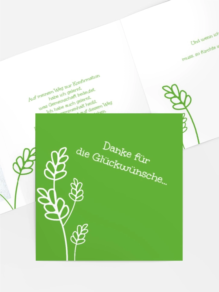 Dankeskarte Konfirmation Gräser