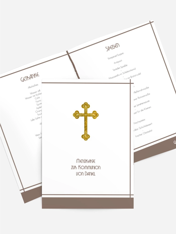 Menü zur Kommunion Gebetbuch