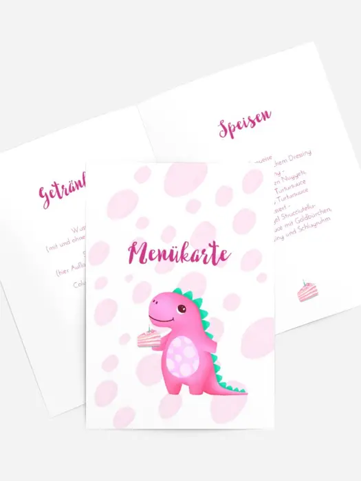 Menükarte Geburtstag Der Drache gratuliert!