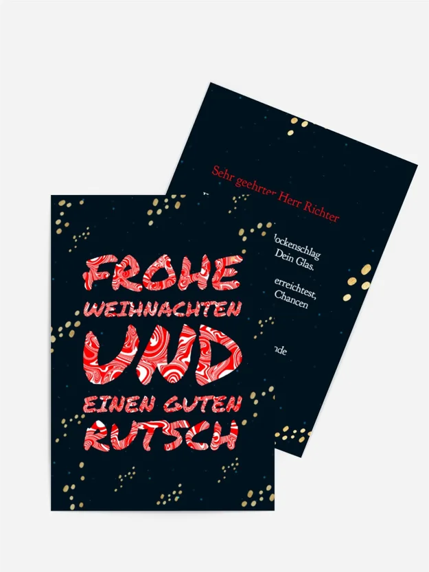 Neujahrskarten Leise rieselt der Schnee 2