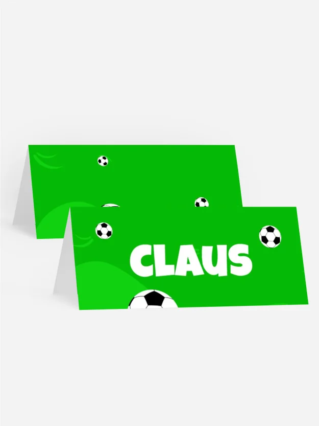 Tischkarte Geburtstag Fußballspieler Tischkarte Geburtstag Fußballspieler