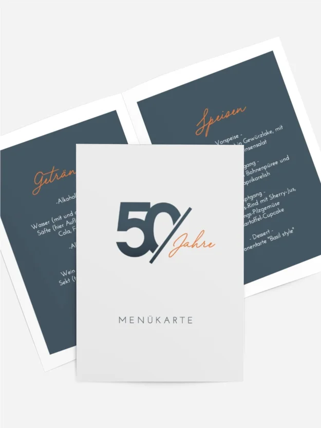 Menükarte Geburtstag Merkmal des Lebens