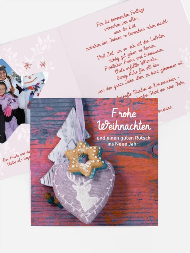 Weihnachtgrußkarte Privat Deko