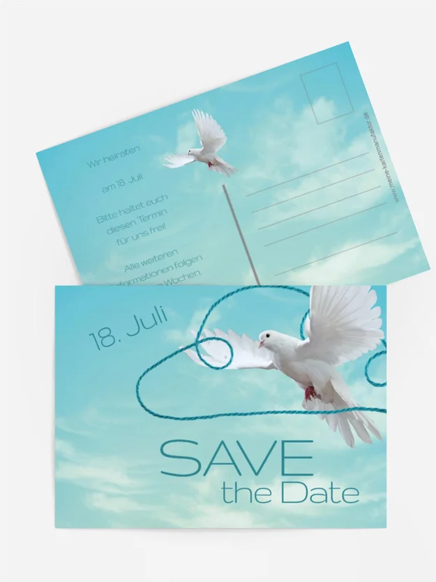Save the Date Auf Wolke sieben