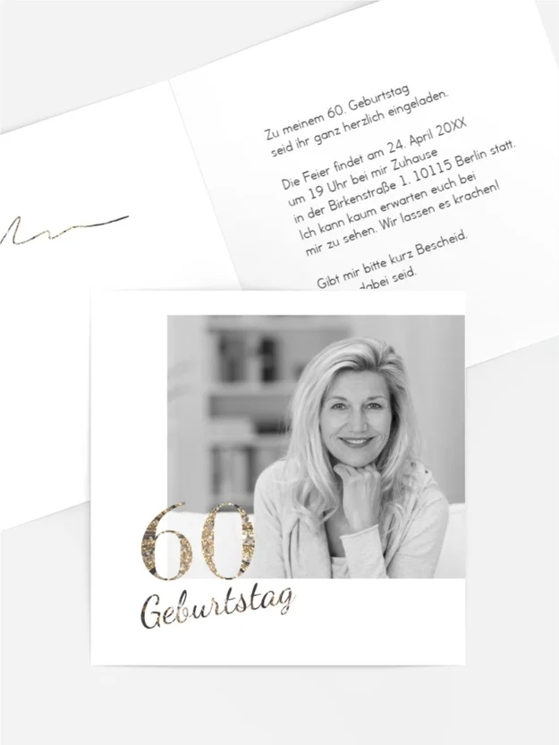 Geburtstagseinladung glamourös