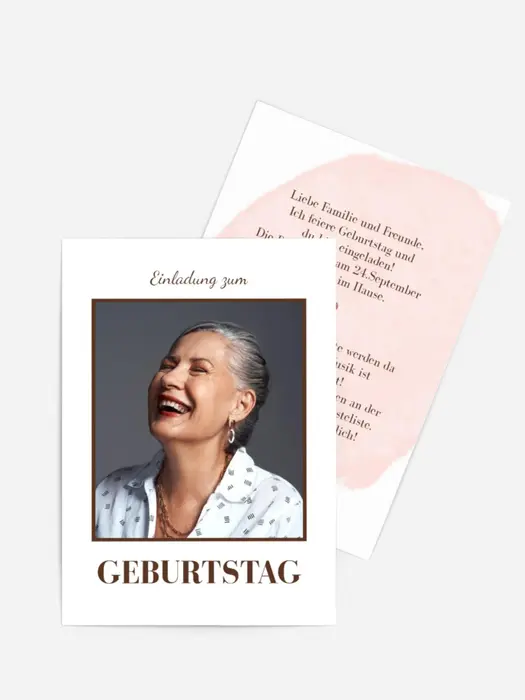 Geburtstagseinladung Lächeln des Lebens