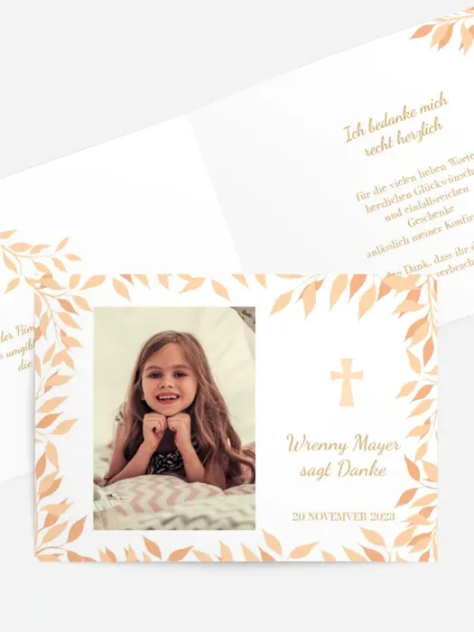 Dankeskarte Konfirmation Floral