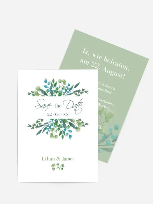 Save the date Wilde Blumen