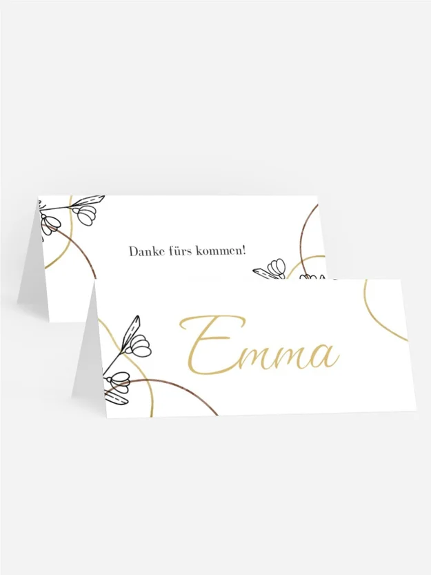 Tischkarte Geburtstag  Rückblick auf die Jahre