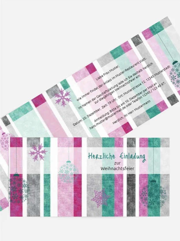 Einladungskarte Weihnachten Geschäft Schmuck