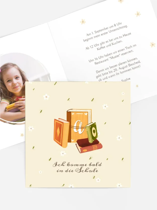 Einladungskarte Einschulung Nachschlagewerk