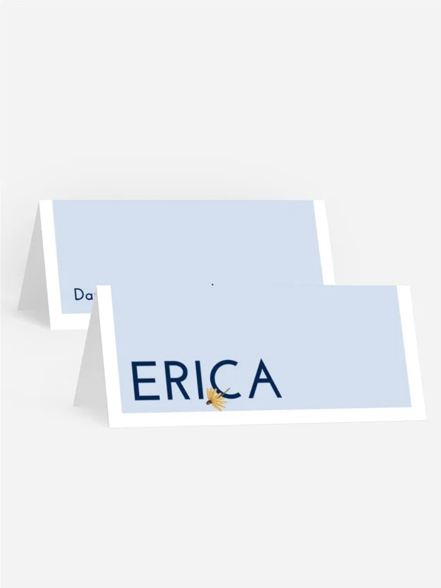 Tischkarte Geburtstag  Gelbe Gänseblümchen