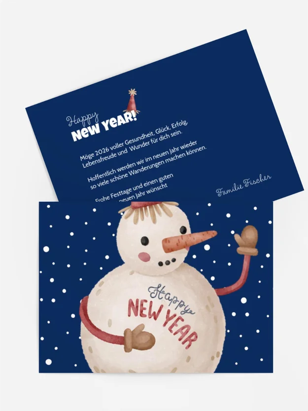 Neujahrskarte  Karottennase